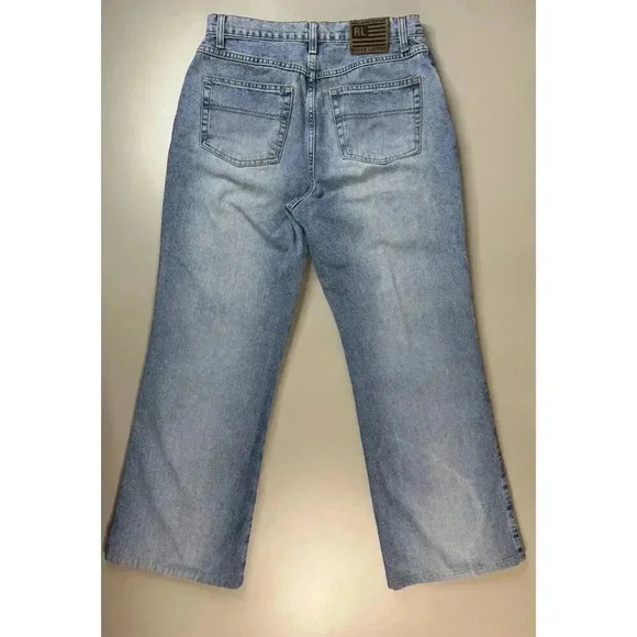 Polo Ralph Lauren Jeans Co Womens Wide Leg Flare Size 10 Hemmed 27” Inseam Light - Picture 14 of 16